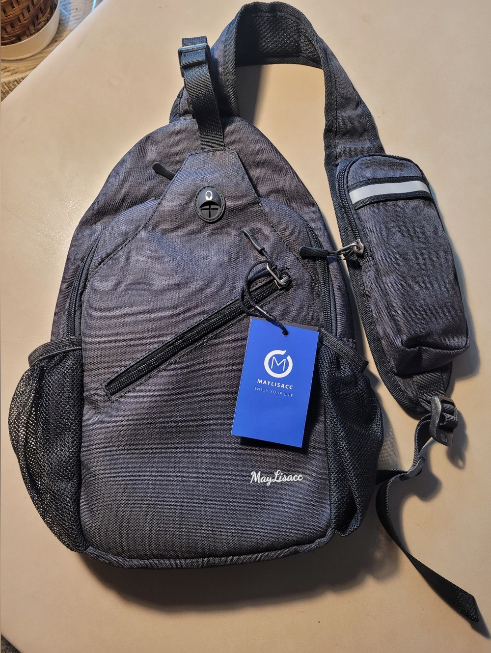 New with tags! Black Crossbody Lightweight Sling Bag Hiking daypack